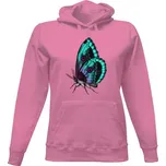 Dámská mikina s kapucí s potiskem Motýl dámské