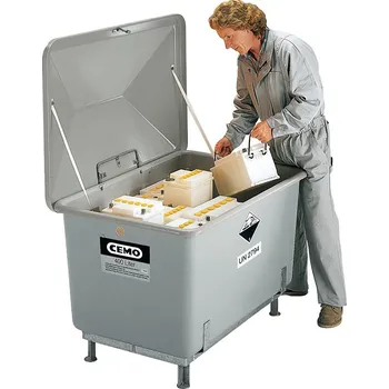 Odpadkový koš CEMO Kontejner na použité autobaterie 700 l(3983)