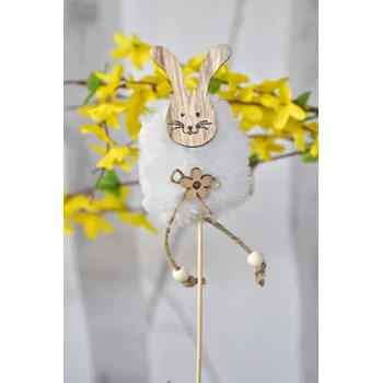 Velikonoční dekorace Zajíc zápich 30,5 cm, s/3