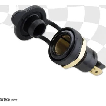 Elektrická zásuvka Zásuvka DIN 12V MALÁ - ("BMW", "Triumph"), s gumovou krytkou