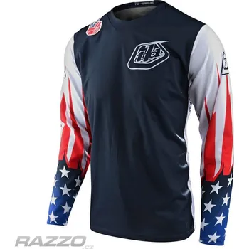 cyklistický dres Pánský dres TroyLeeDesigns GP Jersey Liberty Navy White 2020 XL