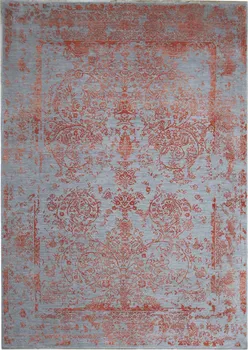 Koberec Diamond Carpets DC-JK Round stříbrný/oranžový 245 x 305 cm
