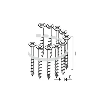 Sponkovačka KM REICH Vruty dřevo – dřevo TX20 4,0x35mm, 2000ks, KMR 10600119