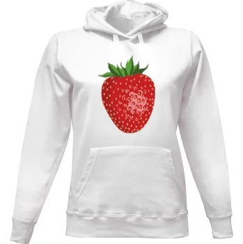 Dámská mikina Dámská mikina s kapucí s potiskem Jahoda dámské