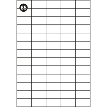 Samolepící etiketa FOPRINT Samolepící etikety 38,1x21,2 mm, A4 - bílé (balení 100 listů)