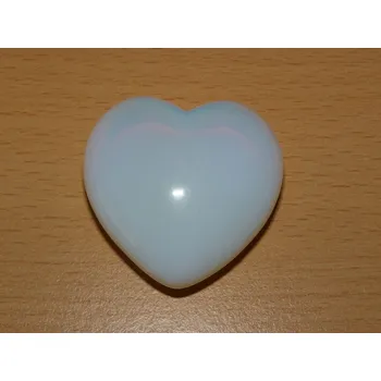 Drahý kámen Měsíční kámen - Masážní kámen - srdce - khs60