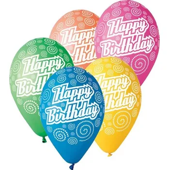 Balónek Balonek Happy Birthday (mix) 30cm