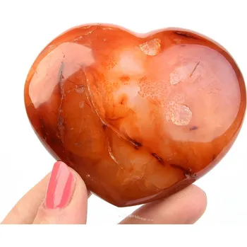 Přírodní kámen Srdce z karneolu 173g