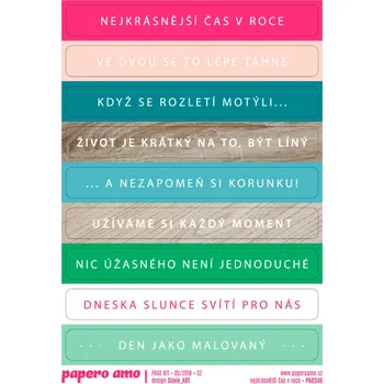 samolepka Papero amo - Samolepky arch - PAGE KIT 05-18 / Nejkrásnější čas v roce