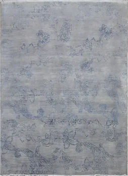 Koberec Diamond Carpets DC-Kerry 2 stříbrný/modrý 245 x 305 cm