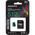 Paměťová karta ADATA MicroSDXC 512 GB Class 10 U3 V30S + adaptér (AUSDX512GUI3V30SA2-RA1)