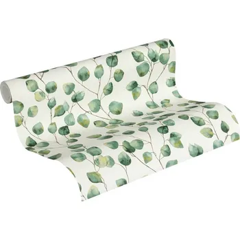 Tapeta Vliesová tapeta 370441 zelené listy břízy / Tapety na zeď 37044-1 Greenery (0,53 x 10,05 m) A.S.Création