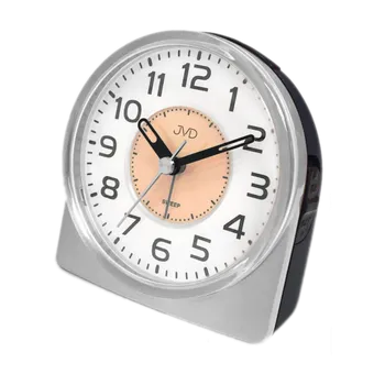Budík Analogový netikající tichý budík JVD SRP890.1 s osvětlením ( )