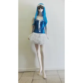 Karnevalový kostým Vyrobce Korzet modrý s bílou ozdobou Velikost: M 38 -40