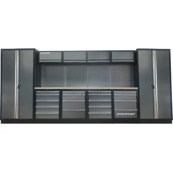 Procarosa® Sestava dílenského nábytku Procarosa PROFESSIONAL XXL-7 Pracovní deska: dřevěná