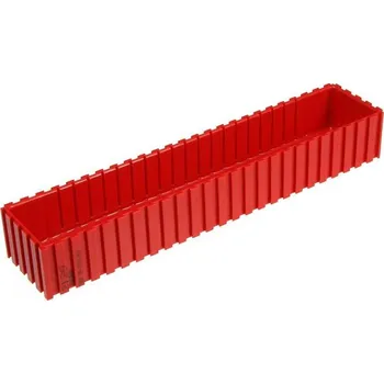 Skříňka na nářadí Plastová krabička, 252x52x35 mm, modul 25x5, barva červená.