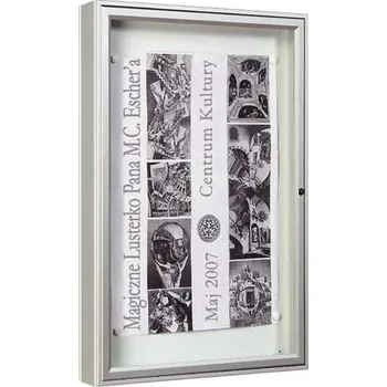 Venkovní vitrína '1000', 1000 x 750 mm, křídlové dveře, barva hnědá RAL8017