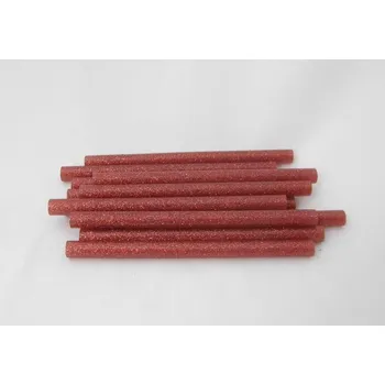 Tavná pistole červené s glitry tavné tyčinky 7,5 mmx10 cm