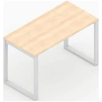 Psací stůl Stůl kancelářský SQart, podnoží stříbrošedé (RAL9006), pracovní deska akácie, š x h: 1800 x 800 mm