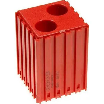 Skříňka na nářadí Plastový box pro nástroj s válcovou stopkou - D18, modul 5x5, dutin 2 ks (18x48 mm), barva červená.