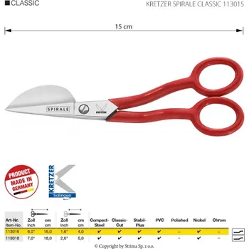 Krejčovské nůžky Nůžky vyšívací na aplikace, délka 6