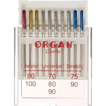 Příslušenství k šicímu stroji jehla 130/705H-MIX 10ks Organ Combi