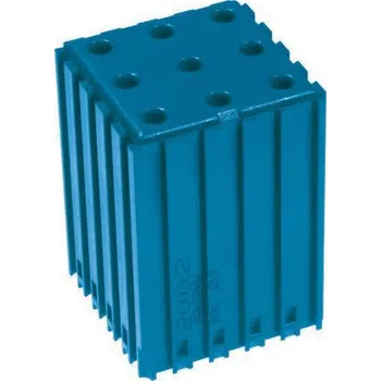 Skříňka na nářadí Plastový box pro nástroj s válcovou stopkou - D6, modul 5x5, dutin 9 ks (6x22 mm), barva modrá.