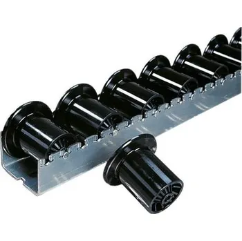 Dopravníkový pás Paletová válečková lišta, délka 2,4 m, plastové válečky s nákolky