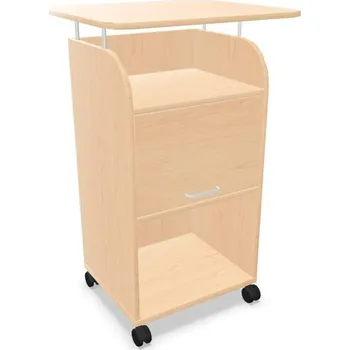 Dílenský stůl Stolek Caddy pojízdný s pracovní deskou 708 x 630 mm, barva javor, v: 1135 mm