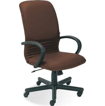 Manažerské křeslo MIRAGE s područkami, potah z kůže - barva hnědá, podnoží z černého plastu