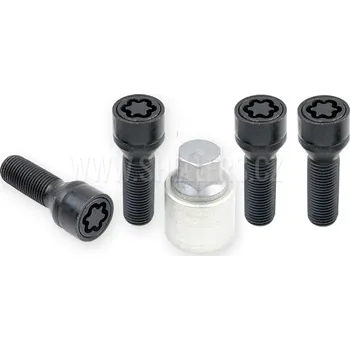 Autodoplněk Pojistné bezpečnostní šrouby M14x1,5x40 kužel, klíč 17, SICUSTAR BVN440, černé