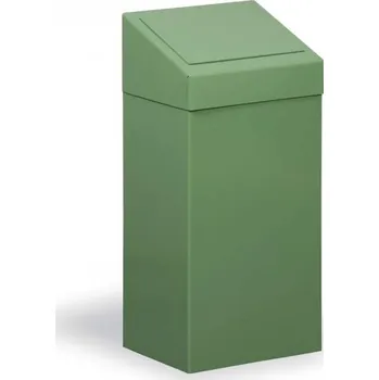 Odpadkový koš Odpadkový koš kovový pro tříděný odpad, výška 700 mm, barva zelená RAL6011