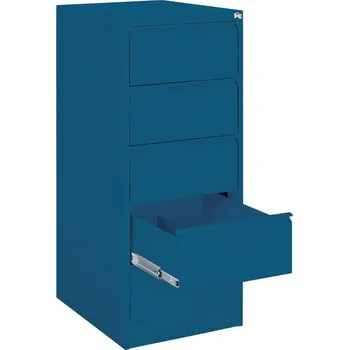 Kartotéka Kartotéka na dokumenty formátu A5-podélně, 5 zásuvek á 2 řady, v x š x h: 1285 x 545 x 630 mm, barva modrá RAL5010