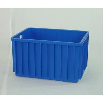 Skladová bedna StockBox, 600 x 400 x 300 mm, barva modrá