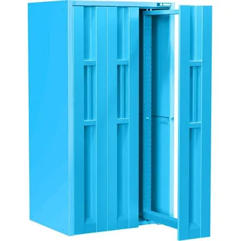 Skříň se 3 vertikálními výsuvnými rámy, v x š x h: 1950x1044x790 mm, barva modrá RAL5012