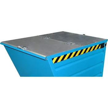 Přepravník Pozinkované víko pro přepravník 500 l, dvoudílné, otevíratelné z 1 strany