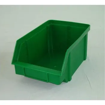 Plastový zásobník TechBox s viditelným obsahem, 224 x 144 x 108 mm, barva zelená