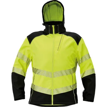 pracovní bunda CERVA Knoxfield Profi Hi-VIS bunda pánská softshellová žlutá