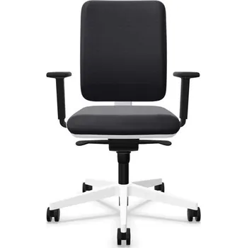 Kancelářská otočná židle GARTA, podstava bílá, potah antracit