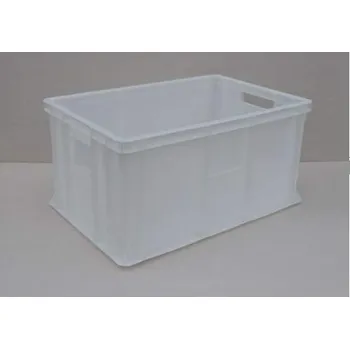 Přepravka na jídlo Plastová přepravka Euro300, 600 x 400 x 300 mm, plné stěny, barva bílá.