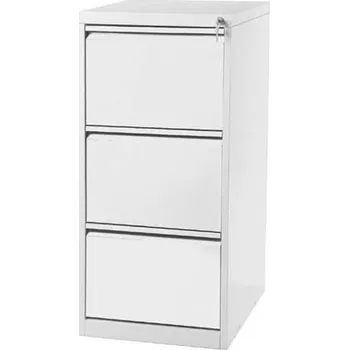 Kartotéka Kartotéka se zesílenou konstrukcí na závěsné pořadače A4, 3 jednořadové zásuvky, v x š x h: 1012x405x623 mm, barva šedá RAL7035