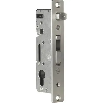 brána LOCINOX H METAL WB - zadlabací hákový zámek pro kovové křídlové branky, rozteč 92 mm, zádlab 52 mm