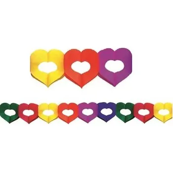 Girlanda 400x18 cm - srdíčka