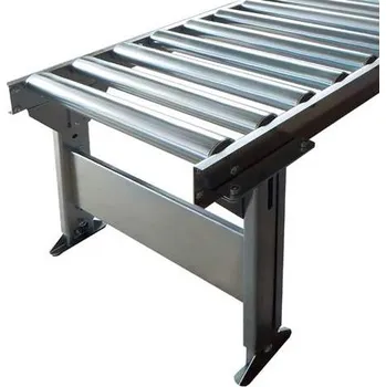 Dopravníkový pás Gravitační dopravník s ocelovými válečky, rovný, šířka 500 mm, vzdálenost os 80 mm, délka 1 m