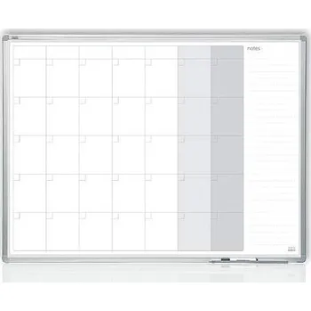 Planovací, bílá, magnetická a popisovatelná tabule, 1200 x 900 mm - rozdělení na měsíc