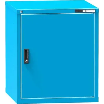 Dílenská skříňka KOMBI, v x š x h: 840 x 731 x 780 mm, 1 x dvířka, barva modrá RAL5012