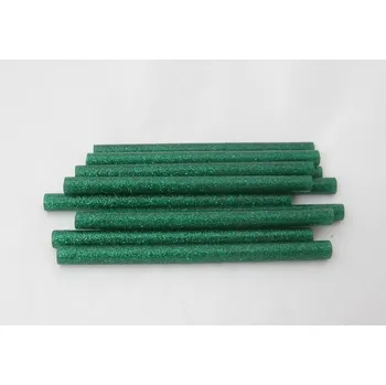 Tavná pistole zelené s glitry tavné tyčinky 7,5 mmx10 cm