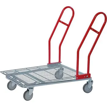 Plošinový vozík Plošinový nákupní vozík, pozinkovaný, nosnost 200 kg, d x š x v: 1170x700x980 mm