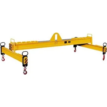 zvedák Stavitelná jeřábová H-traverza, nosnost 2000 kg, rozteč háků 2000 - 4000 mm / 1500 - 3000 mm