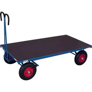 Plošinový vozík Ruční valníkový vůz VARIOfit, 1200 x 800 mm, nosnost 1000 kg, bez nastavby